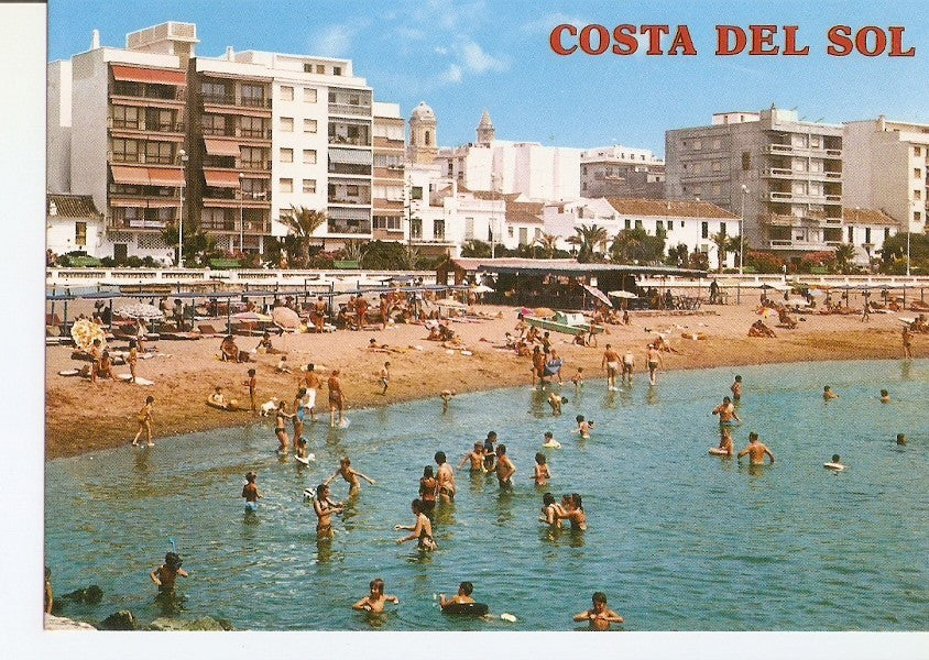 Postal 025822 : Vista de la playa. Estepona (Malaga). Costa Del Sol