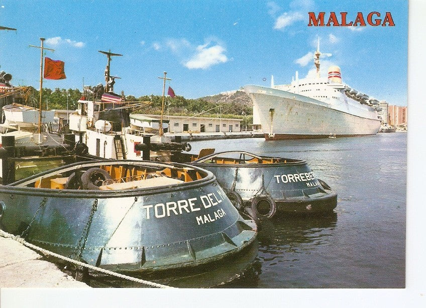 Postal 025830 : Vista del puerto (Malaga)