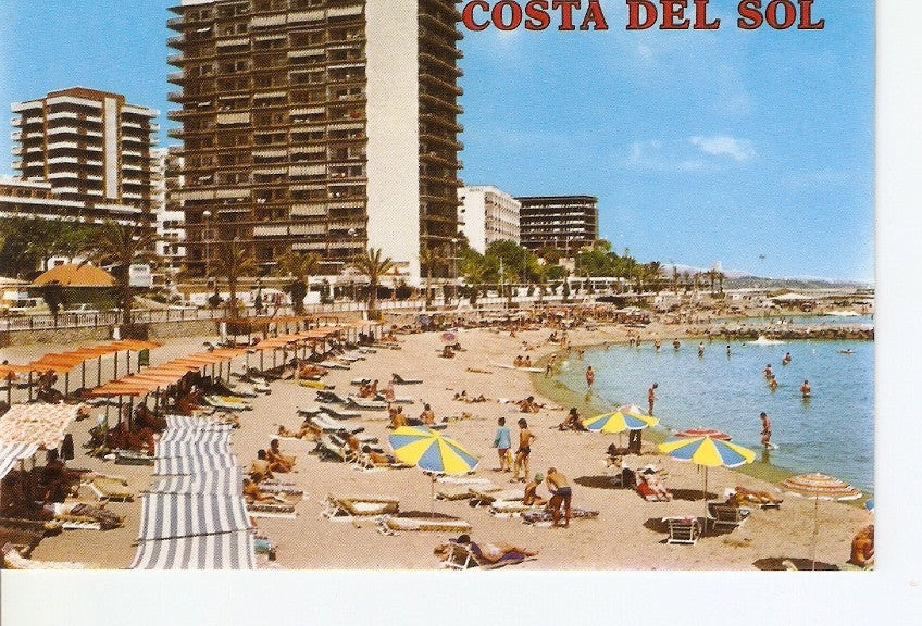 Postal 025833 : Vista de la playa. Marbella (Malaga). Costa del Sol