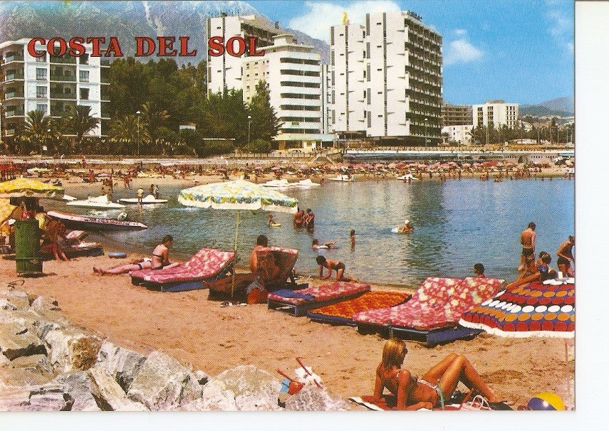 Postal 025838 : Vista de la playa. Marbella (Malaga). Costa del Sol