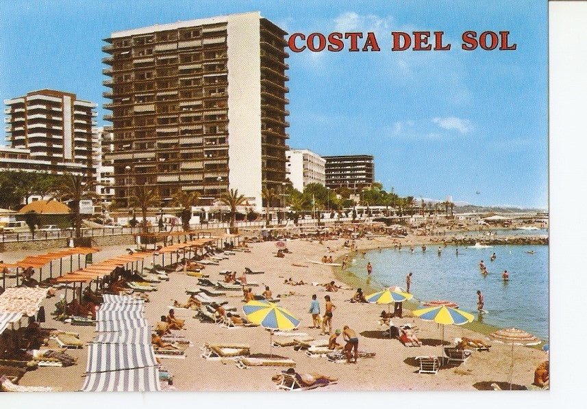 Postal 025880 : Vista de la playa. Marbella (Malaga). Costa del Sol