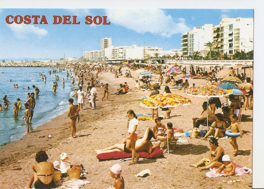 Postal 025882 : Vista general de la playa. Estepona (Malaga). Costa del Sol