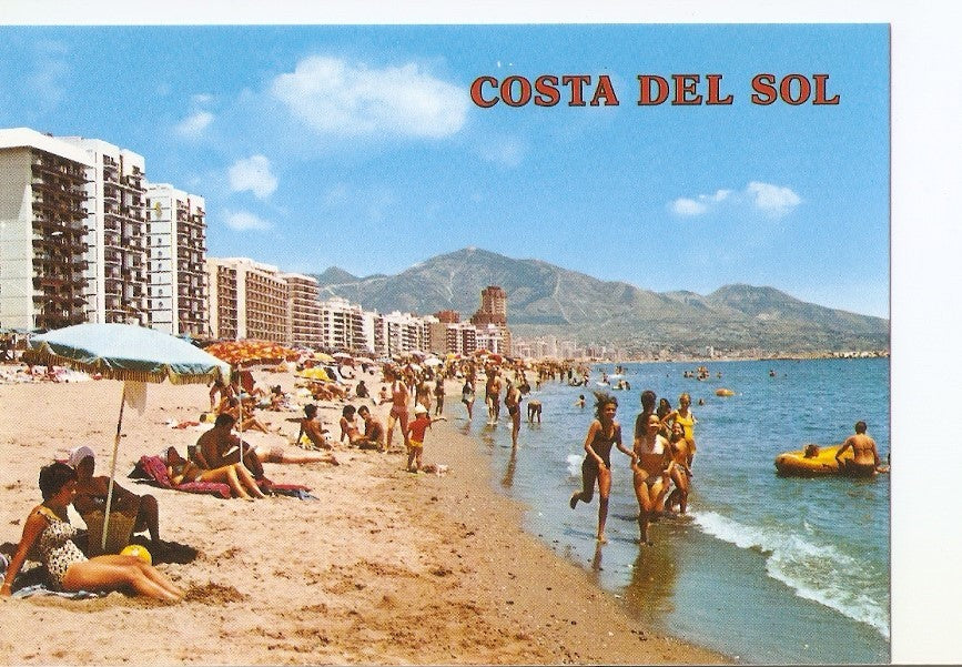 Postal 025923 : Vista de la playa. Fuengirola (Malaga). Costa del Sol
