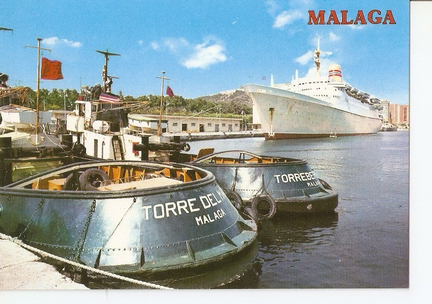 Postal 025930 : Vista del puerto (Malaga)