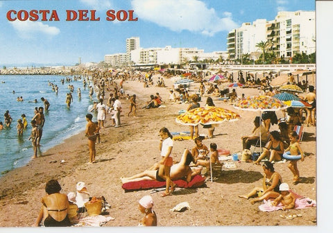 Postal 025933 : Vista general de la playa. Estepona (Malaga). Costa del Sol