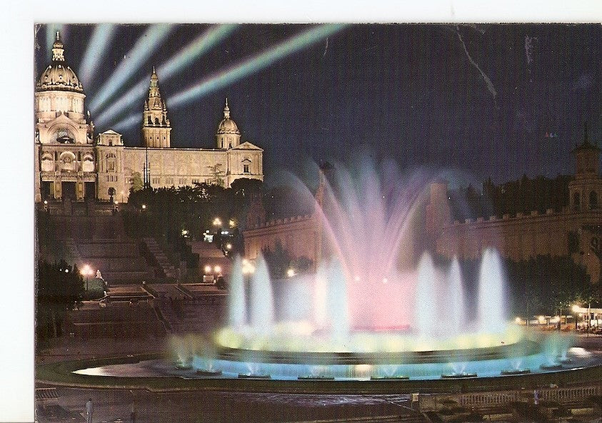 Postal 025972 : Fuente Monumental en Montjuich. Barcelona