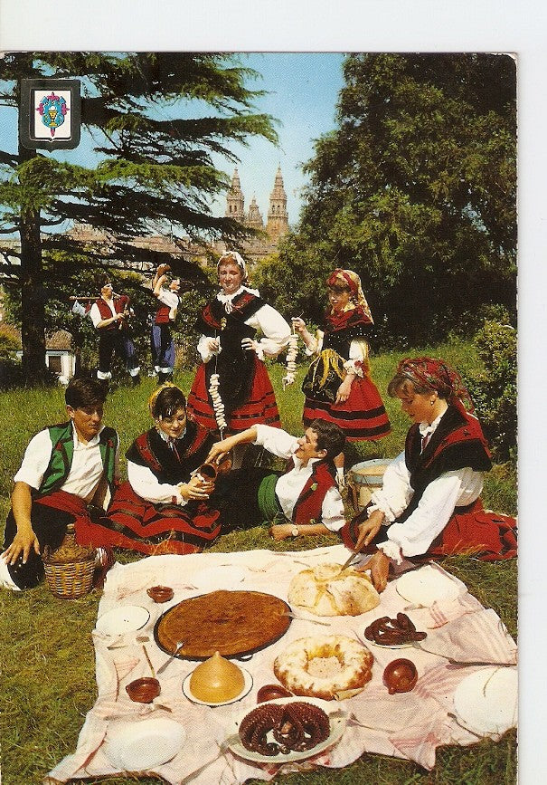 Postal 026035 : Comida de romeria. Galicia