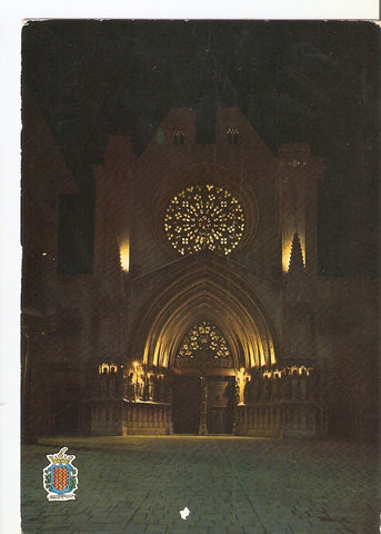 Postal 026111 : Fachada de la Catedral (siglo XIII-XIV). Tarragona (España). Gotico