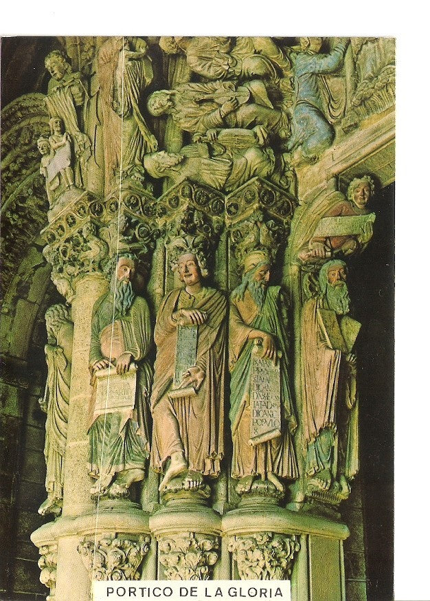 Postal 026149 : Catedral - Portico de la Gloria . Profetas. Santiago de Compostela
