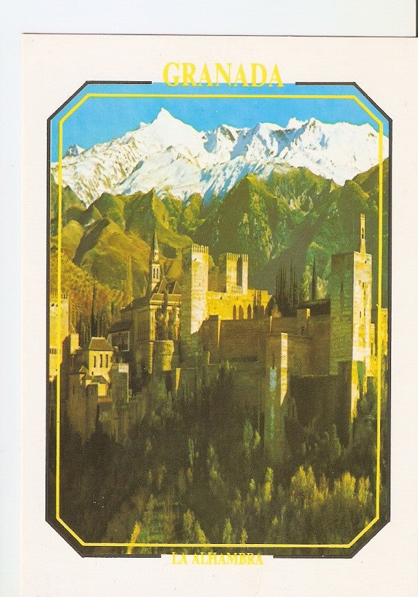 Postal 026168 : Panoramica de la Alhambra y Sierra Nevada. Granada