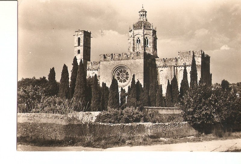 Postal 026412 : Vista posterior Roseton romanico. Santas Creus