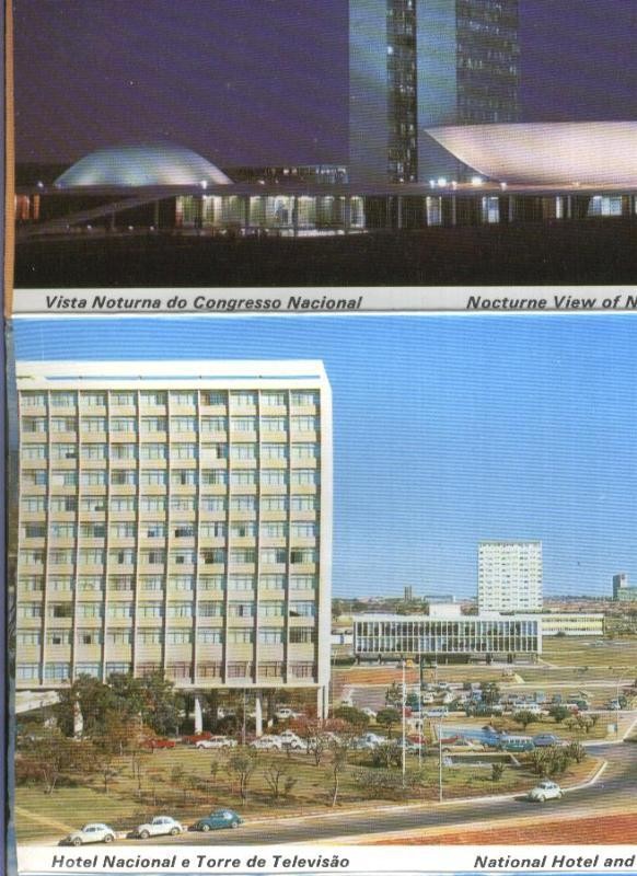 Postal 003666: Brasilia, juego acordeon de 6 postales