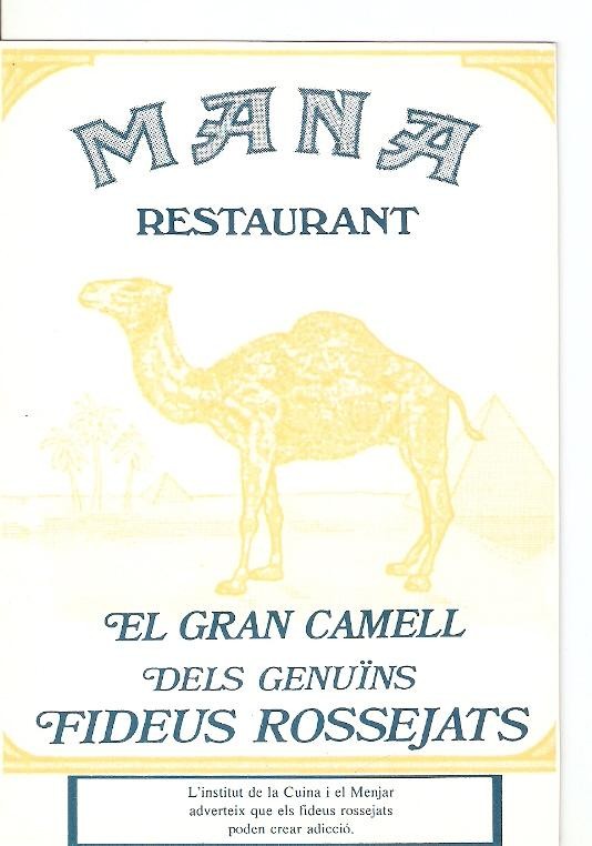 Postal 022448 : Anuncio restaurante, El gran Camell