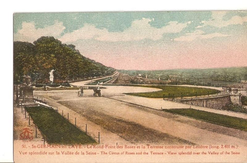 Postal 026491 : St-Germain en Laye. Le Rond-Point des Roses et la Terrasse construite par Lenôtre