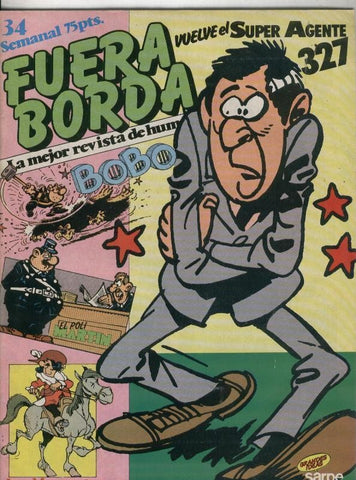 Fuera Borda numero 34: poster central manada de Cebras (numerado 1 en trasera)