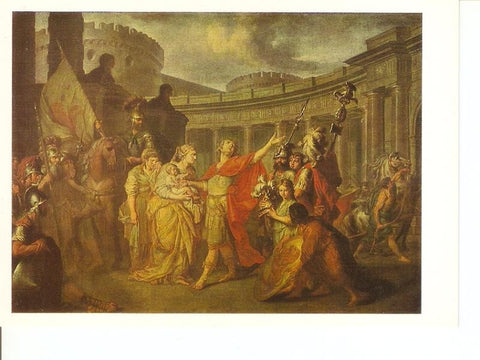 Postal 026461 : La despedida de Hector y Andromaca (1173). Anton Losenko. Oleo sobre lienzo. Galeria Tretiakov Moscu
