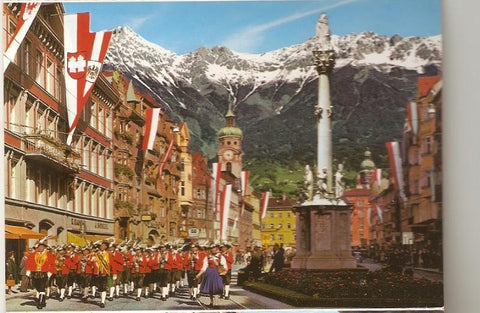 Postal 026474 : Innsbruck. Maria-Theresia-Street The music band of Wilten