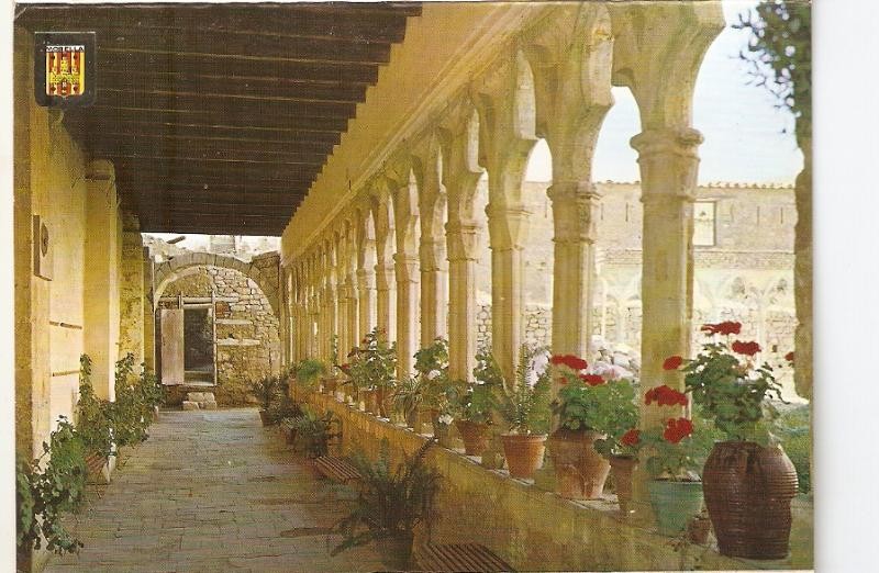 Postal 026486 : Convento de San Francisco. Claustro y Castillo. Morella (Castellon)