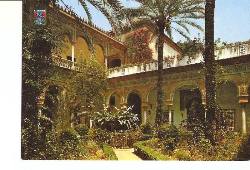 Postal 026555 : Patio principal del Palacio de las Dueñas, Sevilla