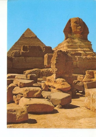 Postal 026778 : Giza. The Great Sphinx and the pyramid of Kephre
