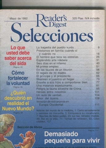 Selecciones del Readers Digest: 1992 mayo