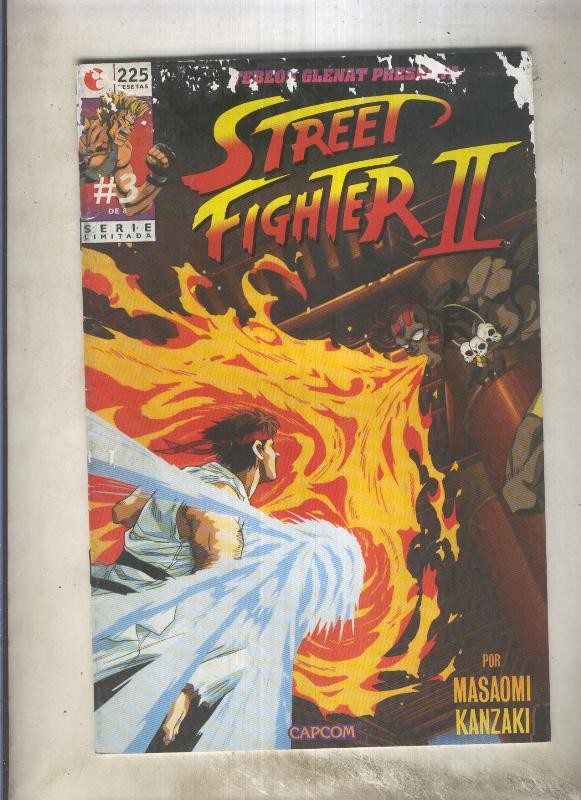 Street Fighter II numero 3 (numerado 1 en trasera, deterioro en cubierta)