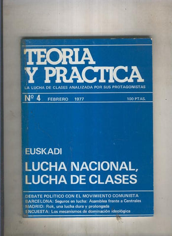 Teoria y practica numero 04: Lucha nacional, lucha de clases