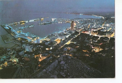 Postal 026857 : Alicante, vista nocturna