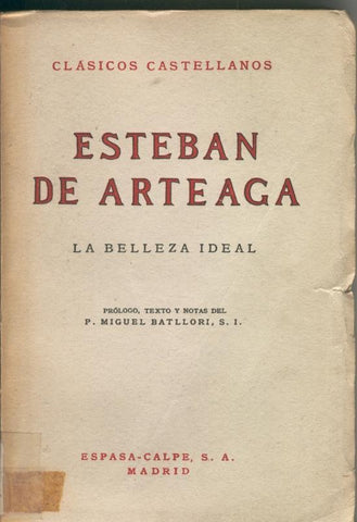 Clasicos Castellanos numero 122: La belleza ideal