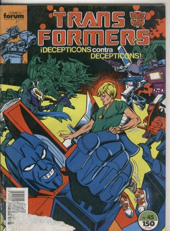 Transformers numero 45 (cubierta estropeada parte inferior izquierda)