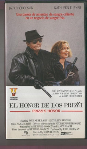 VIDEO VHS: El honor de los Prizzi