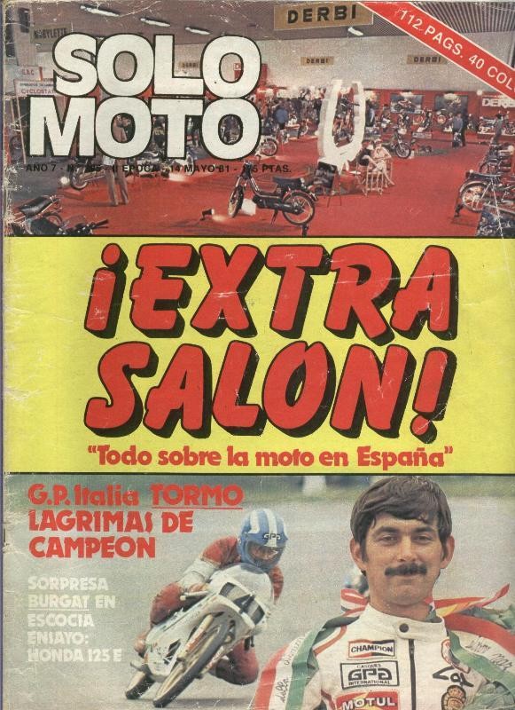 Solo Moto numero 285 (la cubierta esta rajada)