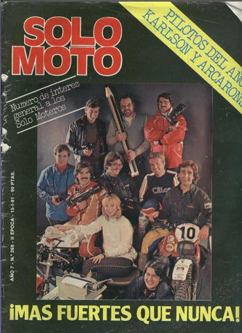 Solo Moto numero 269 (cubierta estropeada en lado lomo)