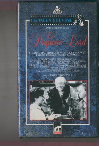 VIDEO VHS: El pequeno Lord
