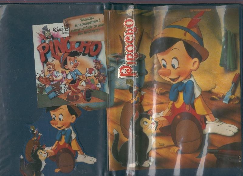 VIDEO VHS: Pinocho Caratula Artesanal