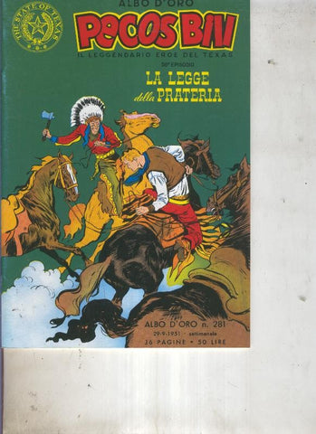 Pecos Bill numero 281 La lege della pratteria