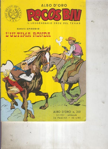 Pecos Bill numero 251 Lultima Ronda