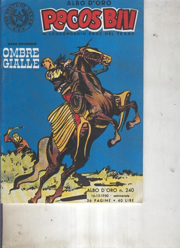 Pecos Bill numero 240 Ombre Gialle