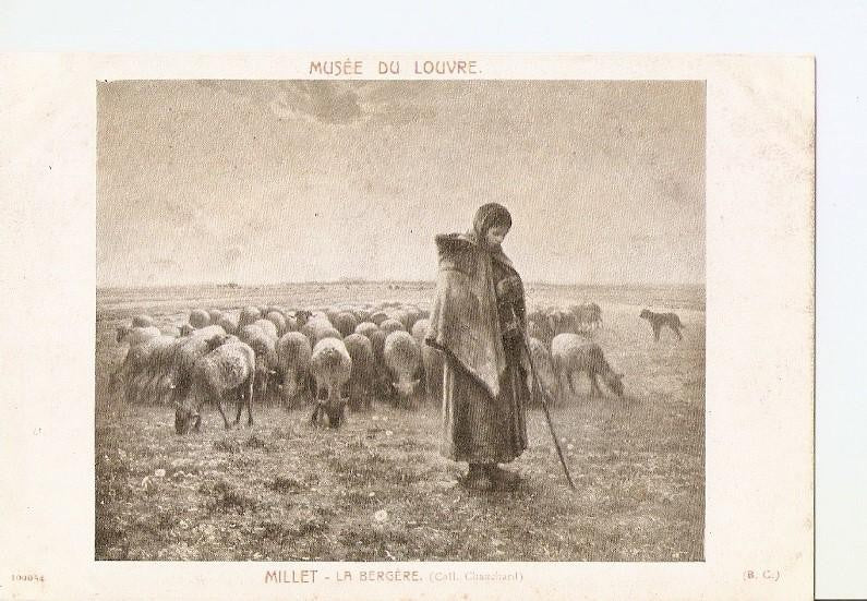Postal 026986 : Musee du Louvre, Millet - La Bergere