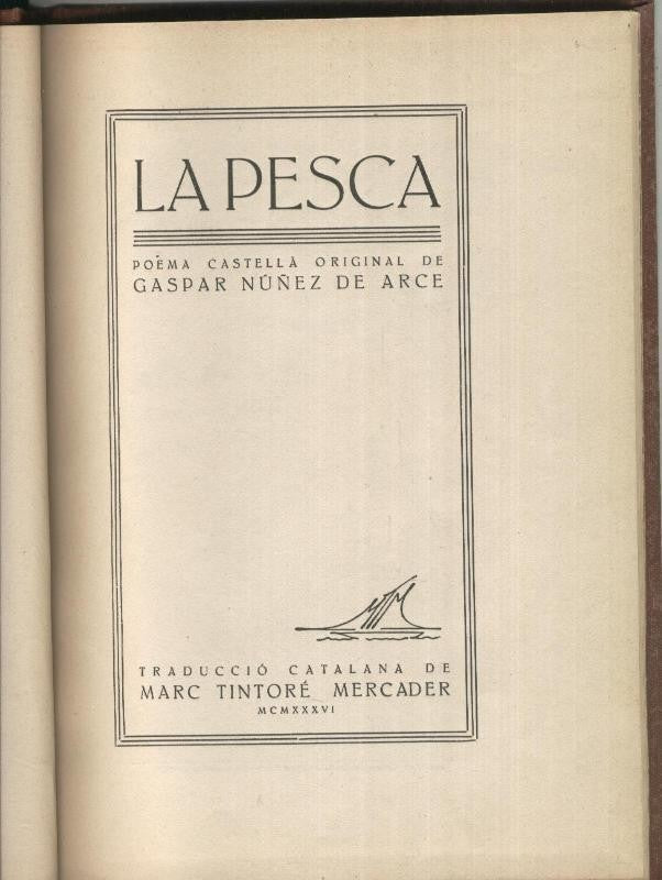 La pesca: poema castella traducido al catala