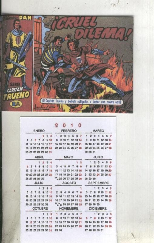 Calendario bolsillo 2010: El Capitan Trueno portada numero 017