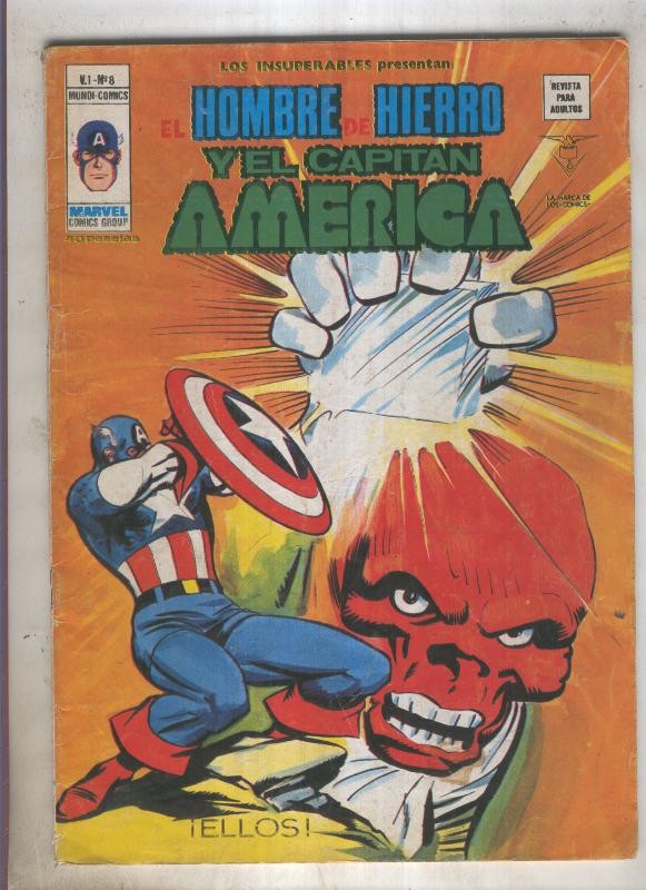 LOS INSUPERABLES numero 08: El hombre de hierro y el Capitan America