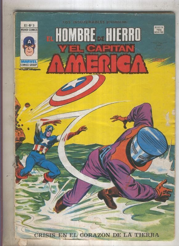 LOS INSUPERABLES numero 09: El hombre de hierro y el Capitan America