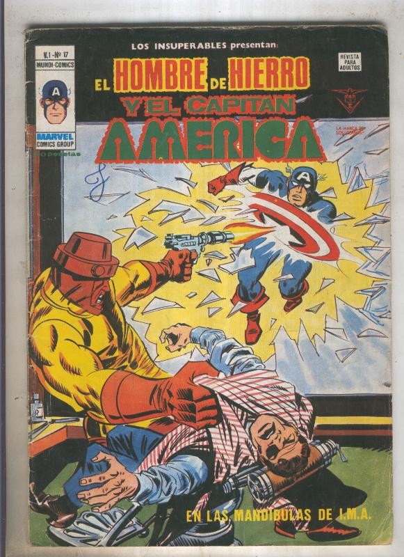 LOS INSUPERABLES numero 17: El hombre de hierro y el Capitan America