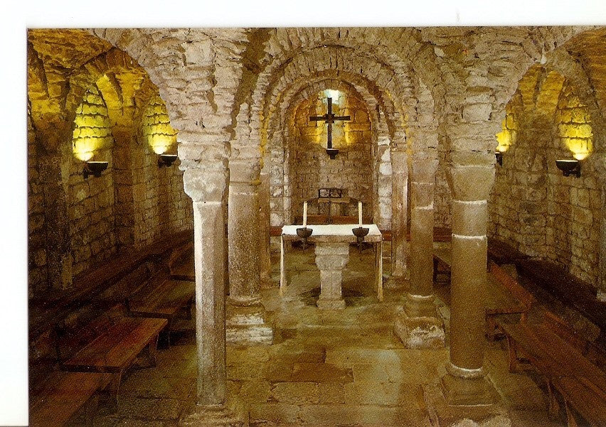 Postal 029433 : Olius. Comarca del Solsones Esglesia romanica. Segle XI. Cripta