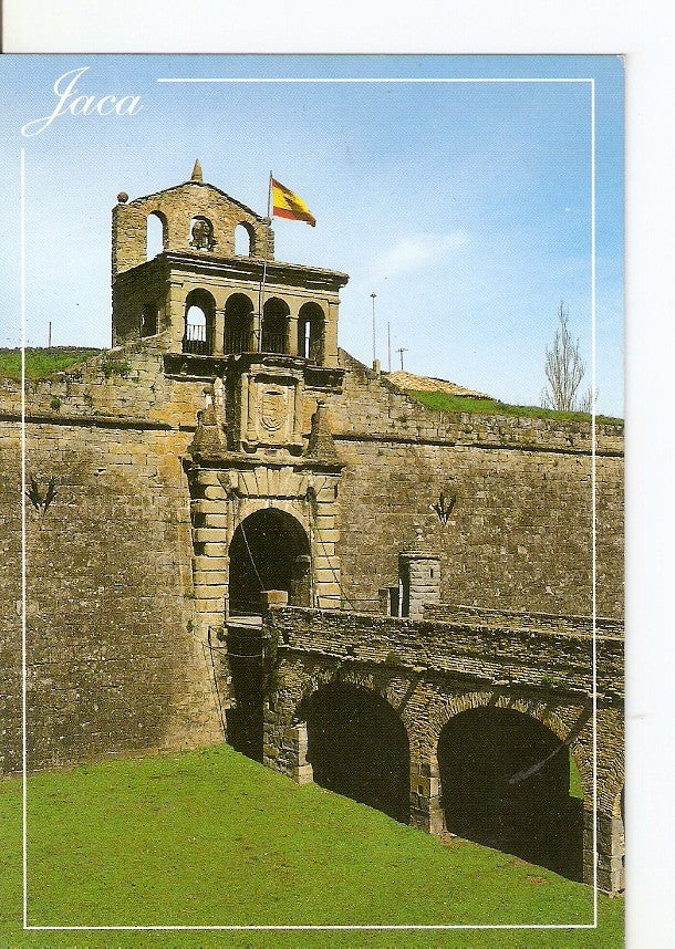 Postal 029439 : Jaca (Huesca) Pirneo Aragones. Entrada principal de la Ciudadela siglo XVI