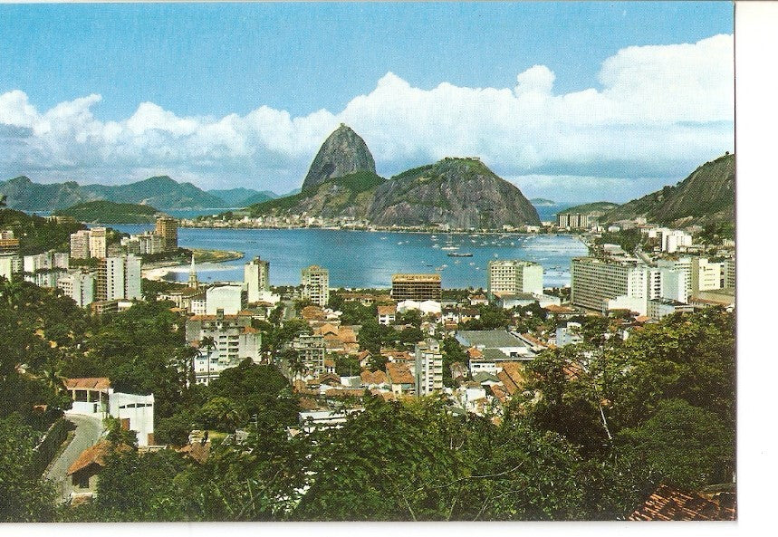 Postal 029475 : Brasil turistico Rio de Janeiro - GB - Brasil vista panoramica de Botafogo e Pao de Açucar