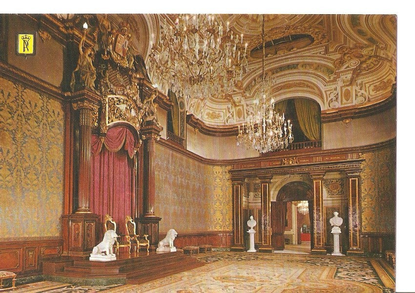 Postal 029528 : Barcelona. Palacio Real de Pedralbes. Salon del Trono