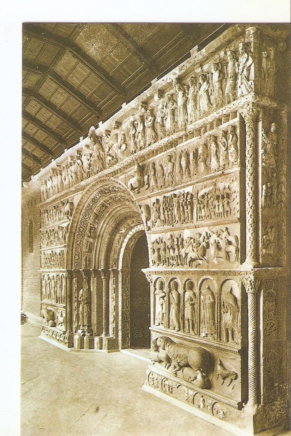 Postal 029540 : Ripoll Portada del Monasterio de Santa Maria de Ripoll