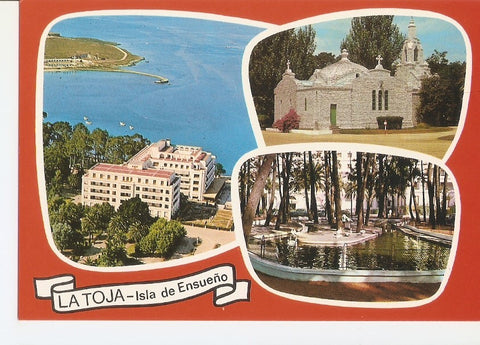 Postal 029668 : La Toja (Isla de Ensueño). Gran Hotel La Capilla y Estanque de los Cisnes